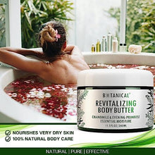 Load image into Gallery viewer, Botanical Revitalizing Body Butter | Evening Primrose & Chamomile Essential Oil | Velvet Nourishing Body Butter | Organic, Pure, Natural Skincare (11.5fl oz | 340 ml).