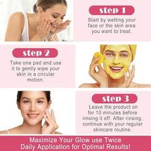 Load image into Gallery viewer, Turmeric Cleansing Pads, Kojic Acid & Turmeric Cleansing Pads for Dark Spots, Turmeric Pads Infused Cotton Exfoliating Pads, Turmeric Kojic Pads for Face, Helps Balance Skin Oil.
