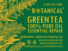 Load image into Gallery viewer, Botanical Green Lab 100% Green Tea Oil Essential Repair for Acne, Reduce Redness, Swelling & Skin Irritation, Mosquito Bites | Organic, Pure, Natural Skincare & Aromatherapy (0.33 fl oz/10 ml).