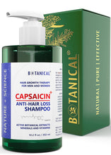 Load image into Gallery viewer, Botanical Hair Growth Complex - Capsaicin Anti-Hair Loss Therapy for Men and Women, Hair Thickening Shampoo for Thinning Prevention - 10.2 Fl Ounce.