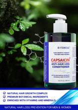 Load image into Gallery viewer, Botanical Hair Growth Therapy For Men and Women - Capsaicin Anti Hair Loss Conditioner for Hair Thinning Prevention and Hair Loss, Hair Thickening Shampoo, Natural Hair Growth Complex - 10.2 Fl Ounce.