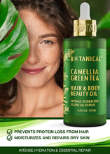 Load image into Gallery viewer, Botanical Nourishing Oil for Body & Hair | Camellia & Green Tea | Organic, Pure, Natural Skincare (4.2 fl oz | 125 ml).
