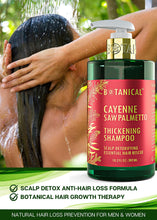 Load image into Gallery viewer, Botanical Hair Growth Lab - Scalp Treatment and Shampoo Gift Set - Cayenne Saw Palmetto - Essential Hair Recovery - Extra Strength - For Hair Loss and Hair Thinning Prevention.