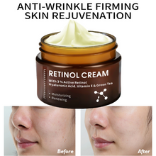 Load image into Gallery viewer, Retinol Cream for Face – Anti-Aging, Wrinkle Reduction, Moisturizing & Brightening with 3% Active Retinol, Hyaluronic Acid, Vitamin E & Green Tea – 1.70 fl oz