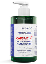 Load image into Gallery viewer, Botanical Hair Growth Therapy For Men and Women - Capsaicin Anti Hair Loss Conditioner for Hair Thinning Prevention and Hair Loss, Hair Thickening Shampoo, Natural Hair Growth Complex - 10.2 Fl Ounce.
