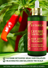 Load image into Gallery viewer, Botanical Hair Growth Lab - Scalp Treatment and Shampoo Gift Set - Cayenne Saw Palmetto - Essential Hair Recovery - Extra Strength - For Hair Loss and Hair Thinning Prevention.
