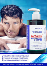 Load image into Gallery viewer, Botanical Hair Growth Therapy For Men and Women - Capsaicin Anti Hair Loss Anti-Hair Loss Pre-Shampoo Scalp Treatment, Shampoo and Conditioner for Hair Thinning Prevention and Natural Hair Growth.
