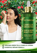 Load image into Gallery viewer, Botanical Nourishing Oil for Body &amp; Hair | Camellia &amp; Green Tea | Organic, Pure, Natural Skincare (4.2 fl oz | 125 ml).
