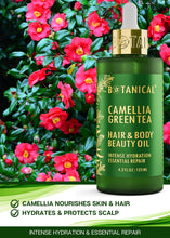 Load image into Gallery viewer, Botanical Nourishing Oil for Body &amp; Hair | Camellia &amp; Green Tea | Organic, Pure, Natural Skincare (4.2 fl oz | 125 ml).
