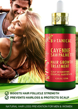 Load image into Gallery viewer, Botanical Hair Growth Lab - Scalp Treatment and Shampoo Gift Set - Cayenne Saw Palmetto - Essential Hair Recovery - Extra Strength - For Hair Loss and Hair Thinning Prevention.
