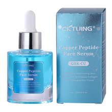 Load image into Gallery viewer, Cktuing Blue Copper Peptide Face Serum – Anti-Aging, Collagen Boosting &amp; Hydrating Face Serum – Smooths Wrinkles, Fine Lines &amp; Dull Skin – For All Skin Types – 1 fl oz
