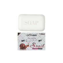 Load image into Gallery viewer, Cktuing Snail Essence Soap Bar – Collagen &amp; Mucin Face Cleansing Soap for Wrinkle Removal, Acne Scar Treatment &amp; Anti-Aging – Hydrating Facial Bar for Smooth, Clear Skin – 100g

