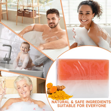 Load image into Gallery viewer, CKTUING Turmeric Soap – Natural Brightening &amp; Cleansing Bar for Face &amp; Body – Gentle Herbal Formula for All Skin Types – Hydrating, Exfoliating, &amp; Soothing – Suitable for Men, Women, Kids, and Seniors
