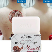 Load image into Gallery viewer, Cktuing Snail Essence Soap Bar – Collagen &amp; Mucin Face Cleansing Soap for Wrinkle Removal, Acne Scar Treatment &amp; Anti-Aging – Hydrating Facial Bar for Smooth, Clear Skin – 100g

