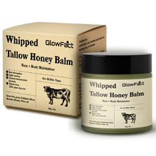 Load image into Gallery viewer, Beef Tallow Honey Balm | Grass Fed Whipped Beef Tallow With Honey Face &amp; Body Moisturizer 2 oz | Deeply Moisturizing for Face &amp; Body | Organic Grass-Fed Tallow, Unscented Whipped Tallow Balm
